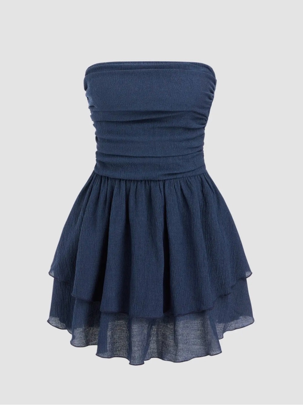 Cider TUBE RUCHED RUFFLE MINI DRESS Size L